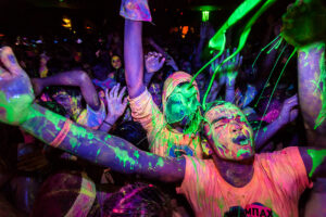 event photography neon liquid shot facial water fluorescent