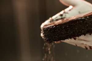 close up ice cream cake chocolate sprinkles food photography