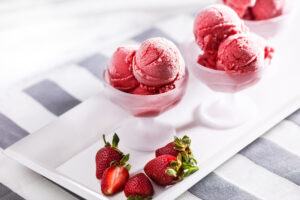 strawberry ice cream frozen glass sweet food photography