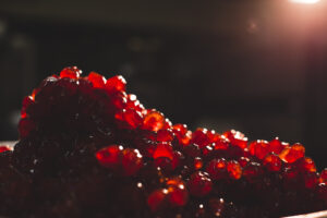 maraschino cherries close up glowing food photography